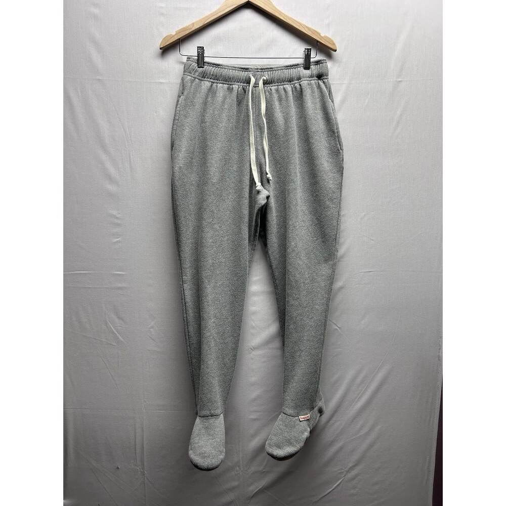 Feejays Men’s Medium Grey Footed Sweat Pants Pajama Pants